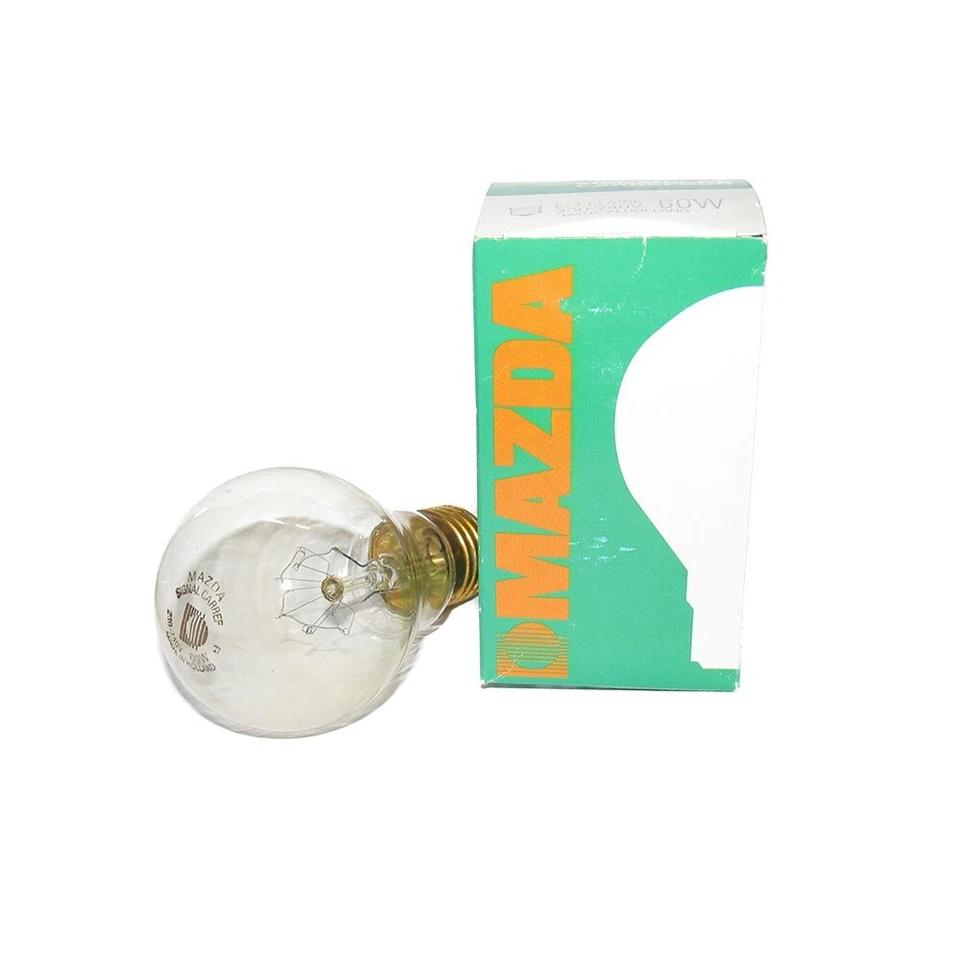Lampadina a goccia semaforica Mazda attacco E27 60W chiara trasparente - Immagine 1 di 1