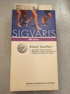 Sigvaris 860 Series Medical Compression Stockings Sz S3  Crispa Nude Beige - Picture 1 of 5