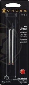 Cross 8518-5 Mini/ Micro Ballpoint Refill Medium Pack 2 Red - Picture 1 of 4