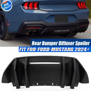 1X Rear Bumper Lower Fin Diffuser For Mustang GT S650 EcoBoost 2024+ MATTE BLACK - Picture 1 of 13