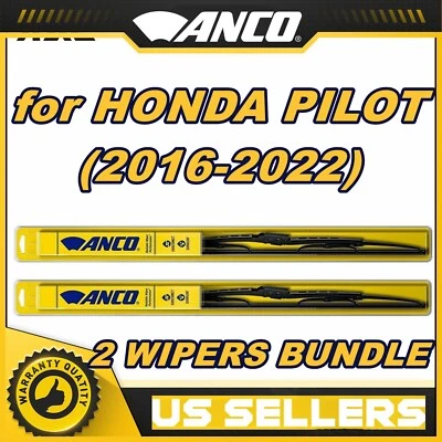 2x Juego de limpiaparabrisas ANCO para HONDA PILOT (2016-2022) conexión directa (par) Foto 1 de 4