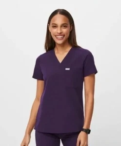 Figs Womens Purple Shadow Catarina One Pocket Scrub Top Size Medium - Picture 1 of 4