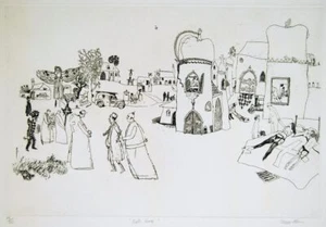 Trevor Allen Bath Time 1968 Original Print Etching and Drypoint - Picture 1 of 6