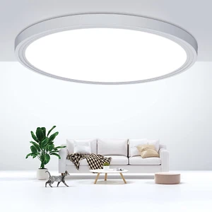 Flush Mount Ceiling Light Fixtures24W Flat Led Light for Ceiling6000K 2200LM U - Picture 1 of 8
