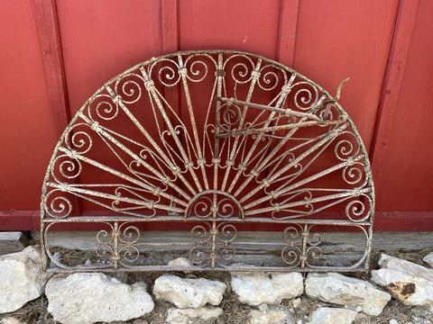 Antique Arched Window Transom ~ Architectural European Import 4 Feet Long! Cover