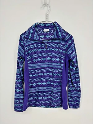 Pullover polar Columbia para mujer mediano púrpura glaciar azteca media cremallera Foto 1 de 4