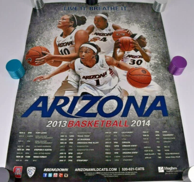 2013 -2014 University of Arizona Wildcats College Women's Basketball  Poster  - Image 1 of 4