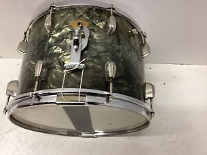 Vintage 15" Slingerland Black Diamond Pearl Radio King Snare Drum from Early 50s