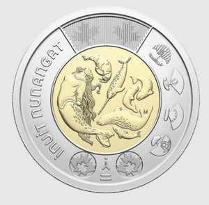 2024 Canada Toonie $2 Inuit Nunangat non-coloured - from roll - Picture 1 of 6