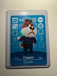 Nintendo Animal Crossing Amiibo Card - Series 2 #105 - Copper - w/ Toploader - Picture 1 of 1