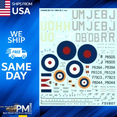 Foxbot 48-002 British Supermarine Spitfire MK II Presentation Spits Part 1 1/48 - Image 1 of 4