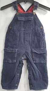 Toddler Boys Osh Kosh Bgosh Corduroy Blue Coveralls Size 18 Months - Picture 1 of 6