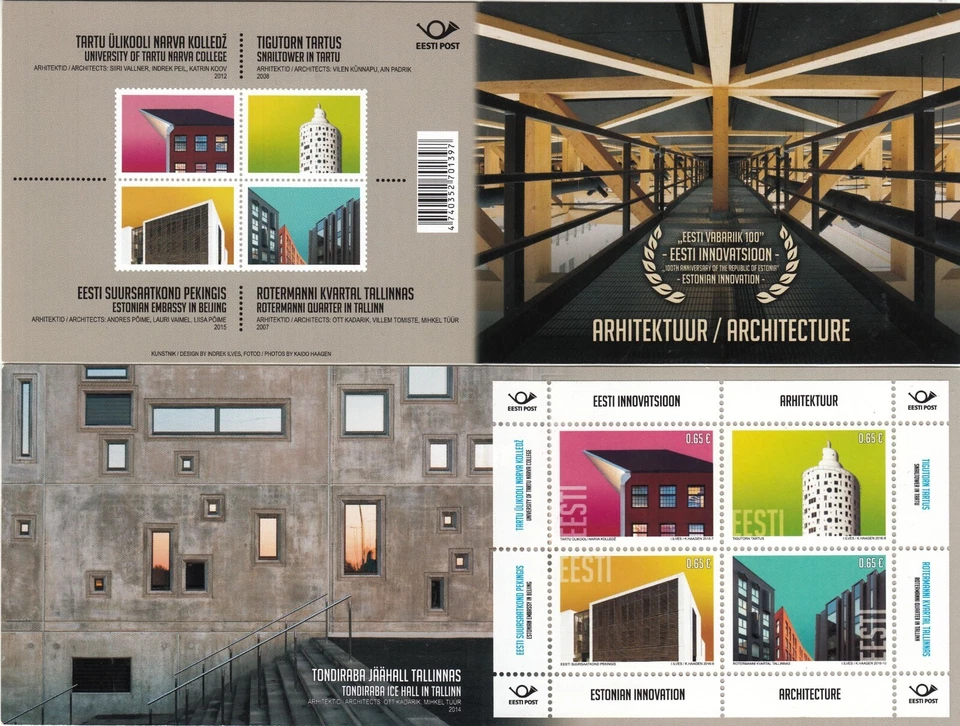 Architecture Innovation Eesti 100 Estonia Estland Mint MNH Booklet 2016 - Image 1 of 1