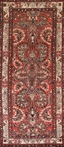 Alfombra de corredor tradicional floral vintage de 4x10 pies hecha a mano alfombra de lana oriental - Imagen 1 de 12