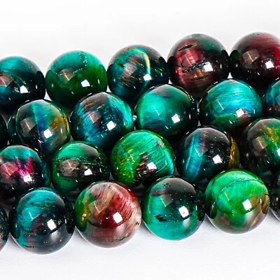 Попугай цвет Tiger глаз бусины круглый драгоценный камень россыпью 6/8/10 мм - Изображение 1 из 4