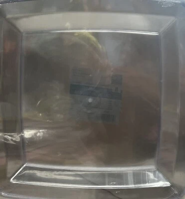 Clear Square 10.25in Plates 8ct - Image 1 of 2