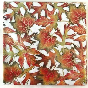 Orange & Brown Fall Leaves 30 ct. Paper Napkins Small 5" x 5" Thanksgiving Party - Picture 1 of 1