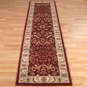 Royal Classic Deep Red 100% Wool Runner 68x235cm 636R - Picture 1 of 3