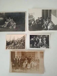 Lote de 5 fotos antiguas de colección encontradas reales de familia y amigos fotografías ORG de colección - Imagen 1 de 7