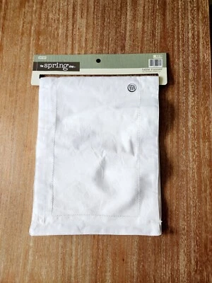 NEW White Linen Blend Table Runner 14" x 72" Cotton Tableware Simple Home Decor  - Image 1 of 3