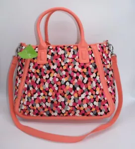 Vera Bradley Trimmed Trapeze Satchel Bag in "Pixie Confetti" Pattern - Picture 1 of 9