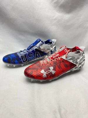 Under Armour Blur Smoke 2.0 MC LE USA Freedom Football Men Size 14 #3026341-100 - Image 1 of 4