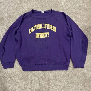 Champion Cal Lutheran Crewneck Men’s Size Extra Large Vintage 80s Flaws - Bild 1 von 11