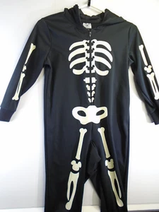 Disney Store Glow in the Dark Skeleton Bodysuit Jumper Costume Halloween YTH 5/6 - Picture 1 of 14
