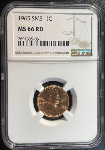 1965 SMS 1C NGC MS66 RD LINCOLN MEMORIAL CENT SPECIAL MINT SET UNCIRCULATED NGC Cover