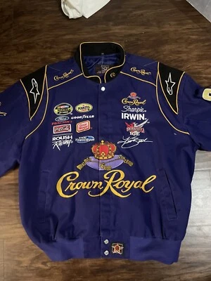 CHAQUETA AUTÉNTICA COCHE 17 KENSETH CROWN ROYAL BOMBER ESTILO PIT CREW TALLA XL Foto 1 de 4