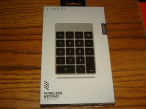 NEW SATECHI WIRELESS BLUETOOTH KEYPAD SPACE GREY 18 KEY SUPER SLIM RECHARGABLE - Picture 1 of 6