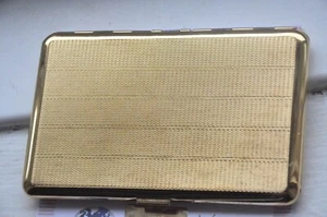 Kincraft Vintage Cigarette Case Stainless Steel 24k Gold Plated In Gift Box - Picture 1 of 6