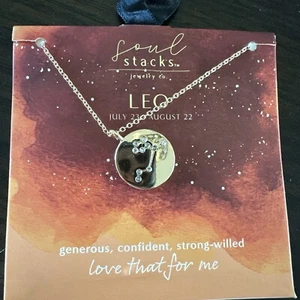 Collier Soul Stacks Lion 17" signe astrologique - Photo 1/3