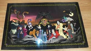 Raro poster litografia personaggio malvagio Disney Villains con etichetta con stampa errata *LEGGERE* - Foto 1 di 11