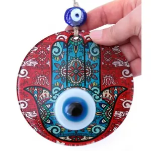 Nazar Boncuk 12 cm Glas Anhänger Deko Evil Eye Blau Augen - Bild 1 von 2