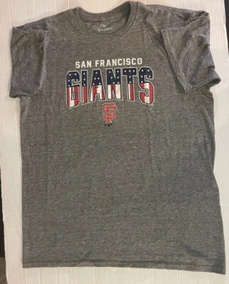 Camiseta Gráfica Bandera Americana Para Hombre Fanatics MLB Gigantes de San Francisco Talla XL  Foto 1 de 4