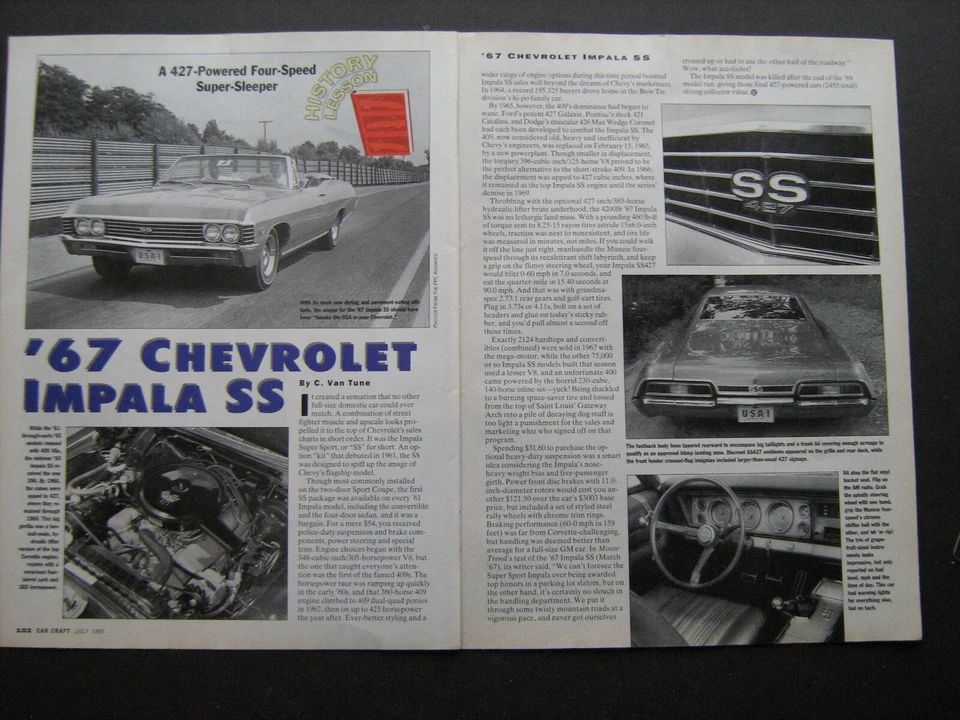 1967 Chevrolet Impala SS-427 4-spd Convertible w/story, details and photos ('67) - Image 1 of 1