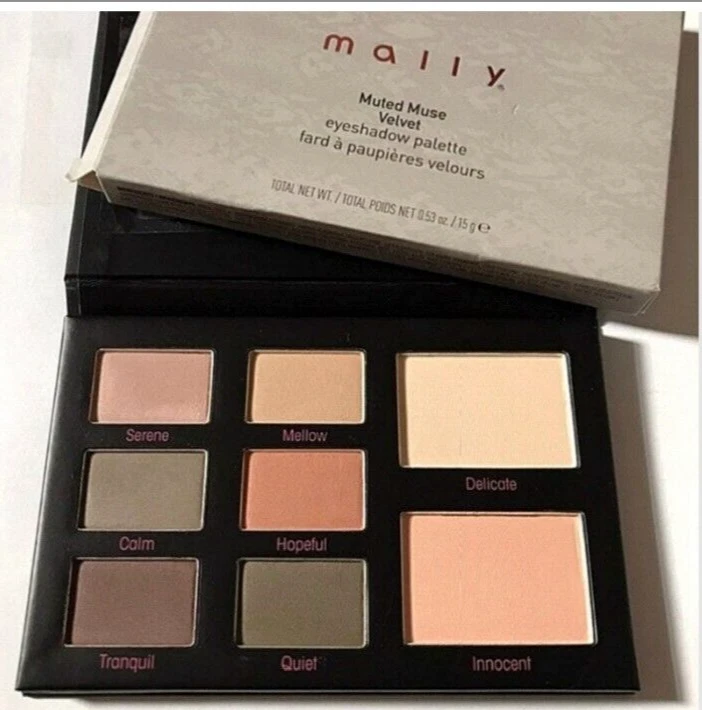 Paleta de sombras de ojos Mally Muted Muse Velvet 8 tonos nueva en caja (389) Foto 1 de 1