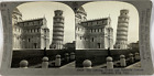 Keystone, Stéréo, Italy, Pisa, The Leaning Tower And Cathedral Vintage Stereo Ca