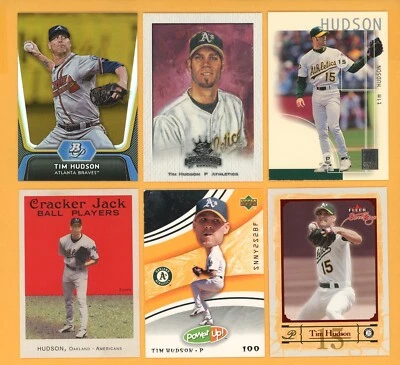 TIM HUDSON лот (6) различные 2002 - 2012 карты с золотой параллели - Изображение 1 из 2