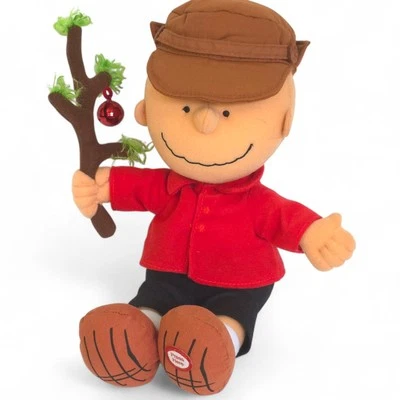 CHARLIE BROWN- Christmas- "Just the Right Tree "Talking ” Hallmark- 2009 -Plush - Image 1 of 4