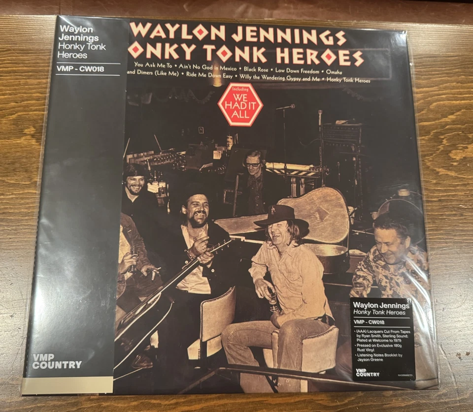 Waylon Jennings- Honky Tonk Heroes 180g Vinyl Me Please NEW Factory Sealed - Image 1 of 4