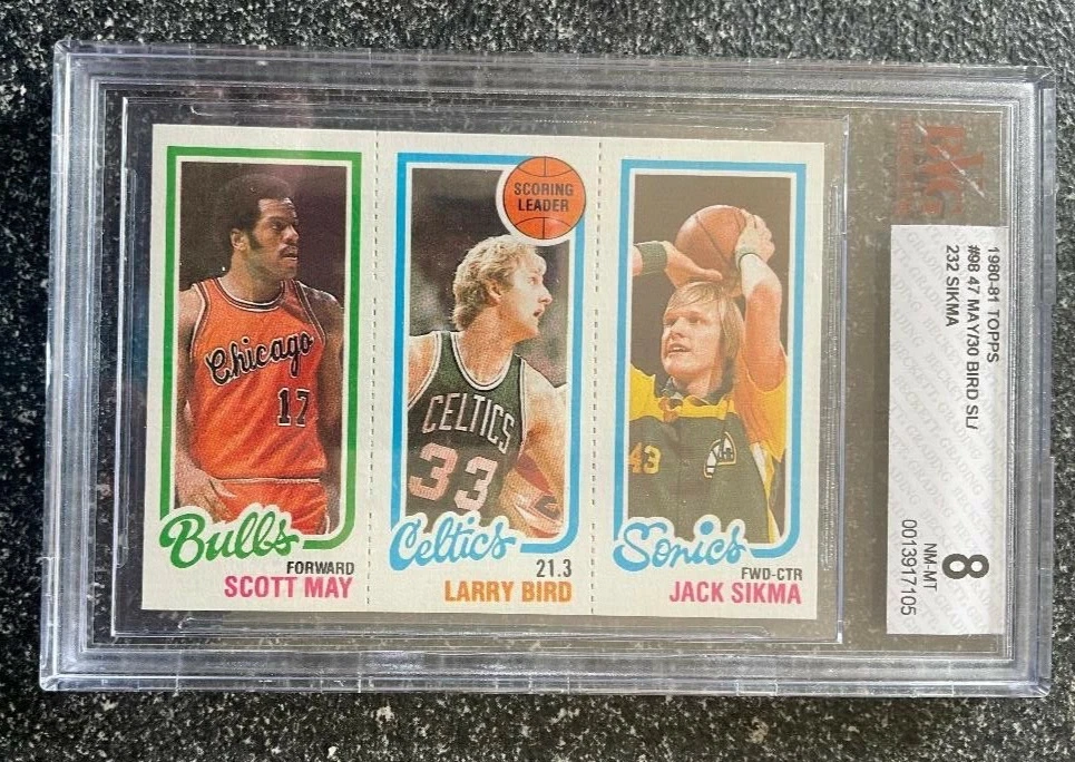 Larry Bird Basketball Grade 8 Rookie Sports Trading Cards
