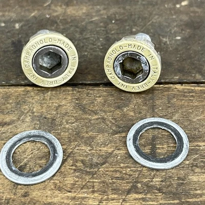 Juego de pernos de brazo de manivela Campagnolo vintage hechos en Italia Brev Int con lavadoras 35 g Foto 1 de 4