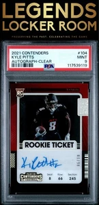 2021 Panini Contenders #104 Kyle Pitts Autograph-Clear PSA 9 - Picture 1 of 2