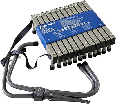 Escalera de escape de incendios de dos pisos First Alert, acero, antideslizante, EL52-2, negra Foto 1 de 4