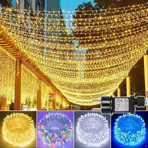 20-100M LED Lichterkette Strom Außen& Innen Weihnachtsbeleuchtung Balkon Garten - Bild 1 von 40