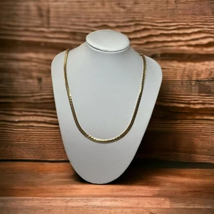 Gold Tone Necklace 26" Chain Pretty Vintage Fashion Costume - Picture 1 of 4