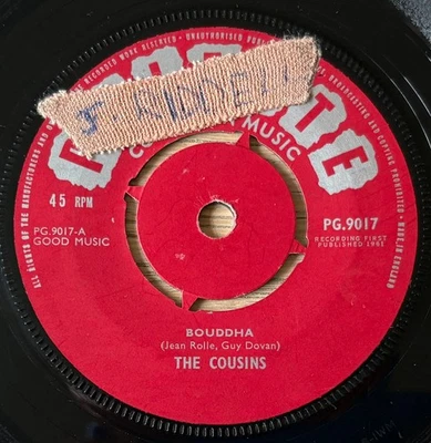 THE COUSINS BOUDDHA 7" PALETTE (1961) VG+ POP ROCK INSTRUMENTAL GREAT BRITAIN - Image 1 of 3