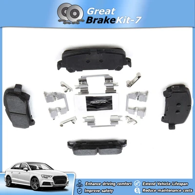 Pastillas de freno traseras de cerámica con herrajes para Chevrolet Colorado 2015-2019 2,5 L Foto 1 de 3